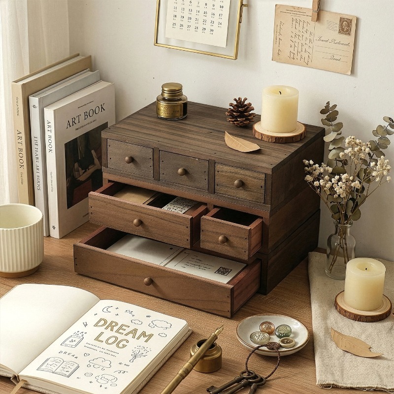 Wooden Desktop Storage Box Mon - огляд і ціна Storage & Organization