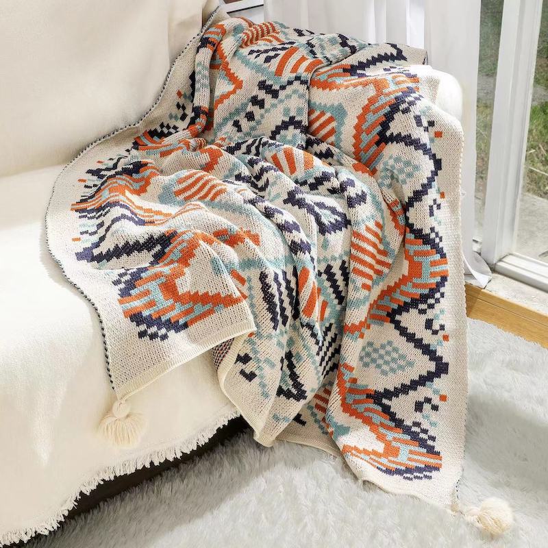 Boho Southwestern Fringed Thro - огляд і ціна Boho Throw Blanket Fringe