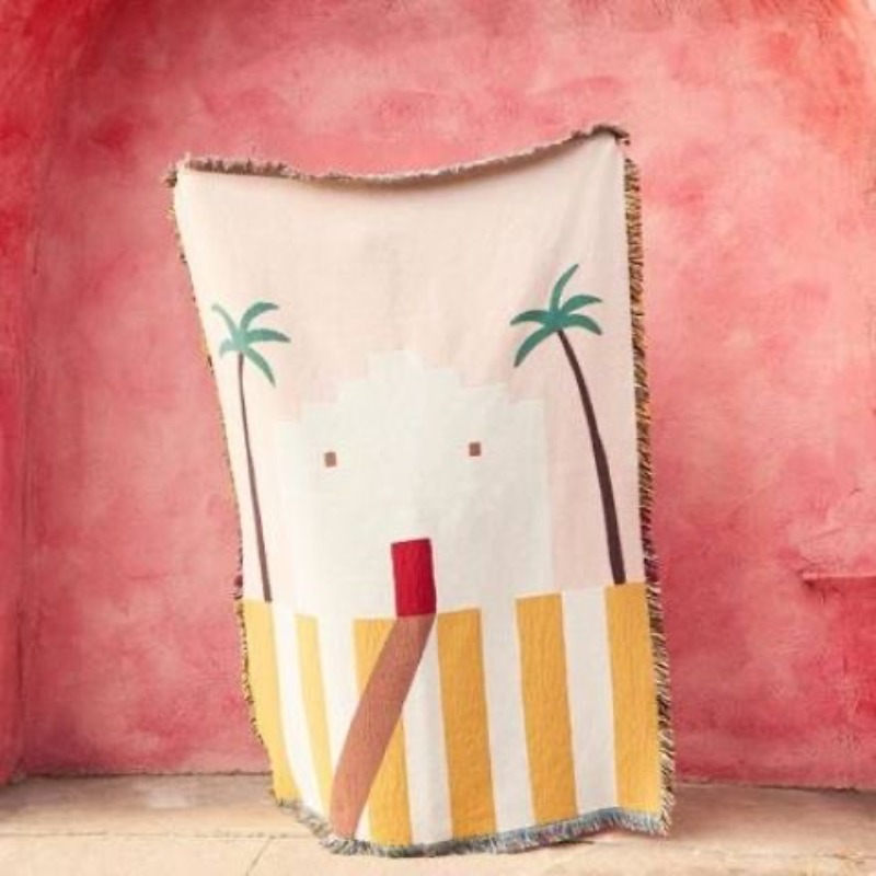 Pastel Pink Desert Adobe Throw - огляд і ціна Boho Throw Blanket Fringe