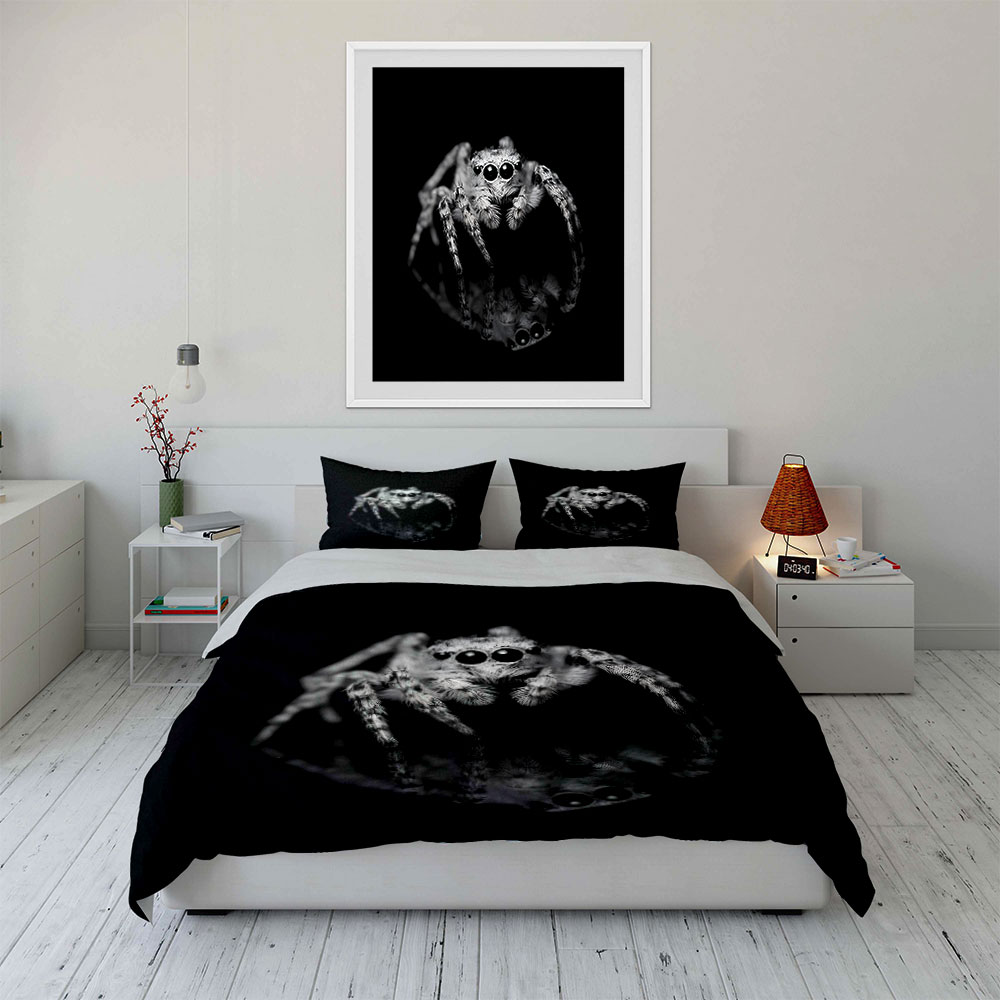 Jumping Spider Black and White - огляд і ціна Duvet Cover Sets With Zipper
